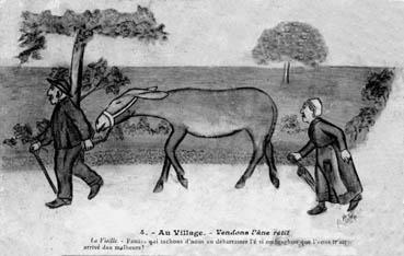 Iconographie - Au village, vendons l'âne rétif
