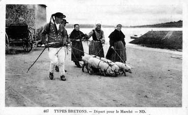 Iconographie - Types Breton - Départ pour le marché