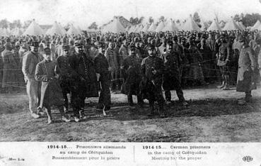 Iconographie - 1914-15 - Prisonniers Allemands au camp de Coëtquidan