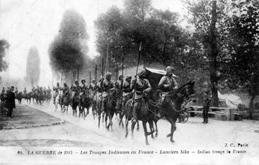 Iconographie - La guerre de 1914 - Les troupes indiennes en France