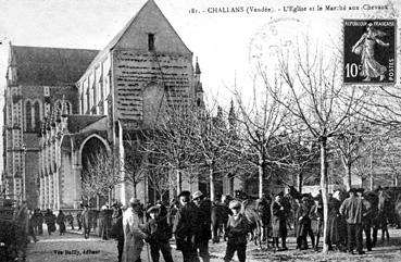 Iconographie - L'église et le marché aux chevaux