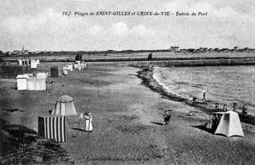 Iconographie - Plages de St Gilles et Croix-de-Vie - L'entrée du port