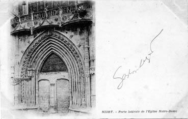 Iconographie - Porte latérale de l'église Notre-Dame