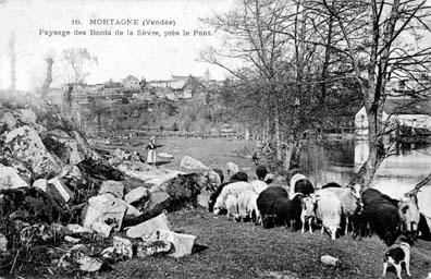 Iconographie - Paysage du bord de la Sèvre, près du pont