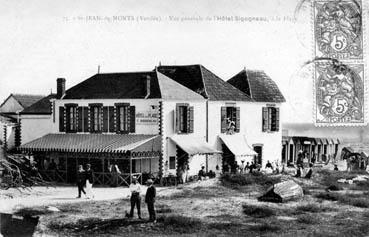 Iconographie - Vue générale de l'Hôtel Sigogneau, à la plage