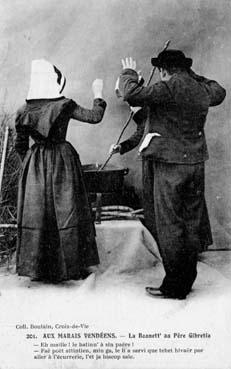 Iconographie - Aux Marais Vendéens - Le bounet' au père Gibretia