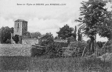 Iconographie - Ruines de l'église de Dissais