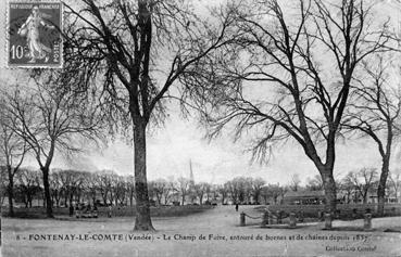 Iconographie - Le champ de foire, entouré de bornes et de chaînes depuis 1837