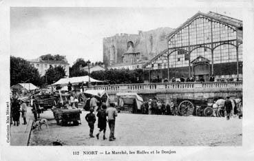 Iconographie - Le marché, les halles et le donjon