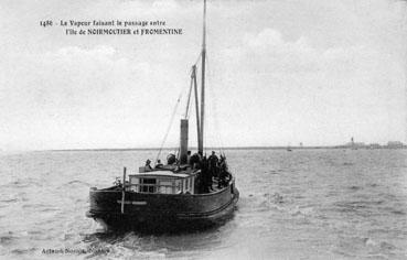 Iconographie - Le vapeur faisant le passage de l'île de Noirmoutier à Fromentine