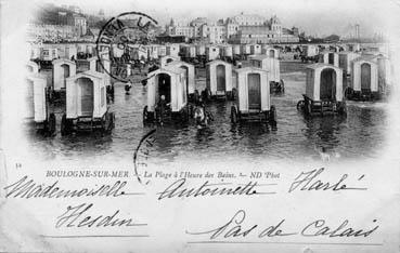 Iconographie - Boulogne-sur-Mer - La plage à l'heure du bain