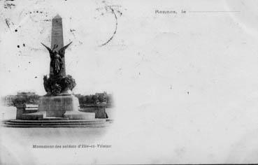 Iconographie - Rennes - Monument des soldats d' Ille-et-Vilaine