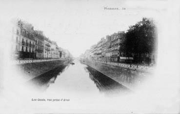 Iconographie - Rennes - Les quais, vue prise d'Aval