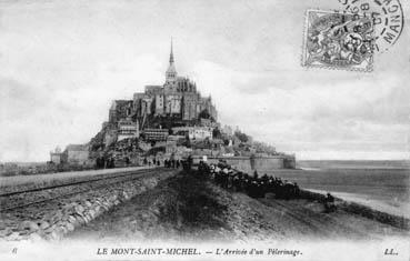 Iconographie - Mont-St-Michel - L'arrivée d'un pèlerinage