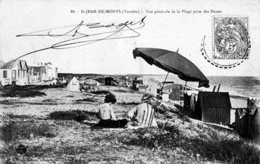 Iconographie - Vue générale de la plage vue des dunes