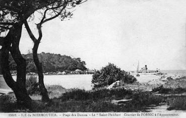 Iconographie - Plage des Dames - Le  "St-Philibert" - Courrier de Pornic à l'appontement