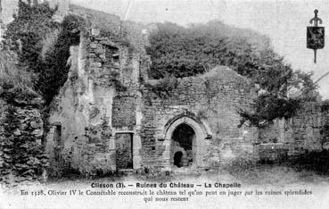 Iconographie - Ruines du château - La chapelle
