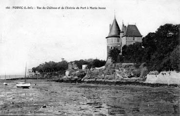 Iconographie - Vue du château et de l'entrée du port à marée basse