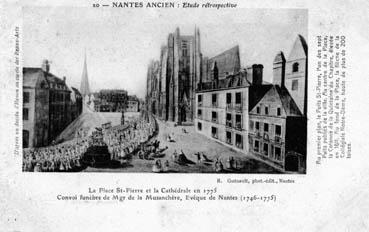 Iconographie - Etude rétrospective - La place Saint-Pierre et la cathédrale en 1775