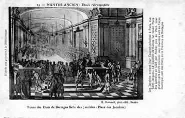 Iconographie - Etude rétrospective - Tenus des Etats de Bretagne Salle des Jacobins