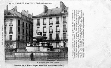 Iconographie - Etude rétrospective - Fontaine de la place Royale avant son achèvement
