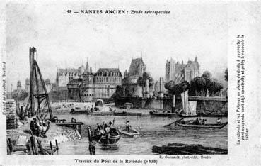 Iconographie - Etude rétrospective - Travaux du Pont de la Rotonde (1838)