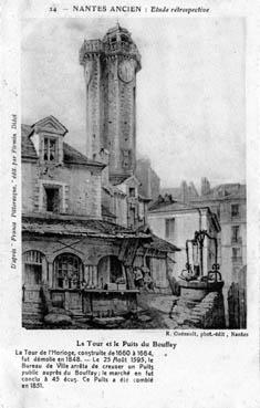 Iconographie - Etude rétrospective - La tour et le puits de Bouffay