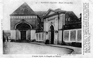 Iconographie - Etude rétrospective - L'ancien lycée, la chapelle et l'entrée