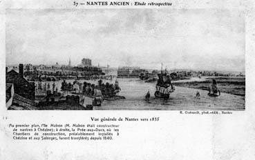 Iconographie - Etude rétrospective - Vue générale de Nantes vers 1835