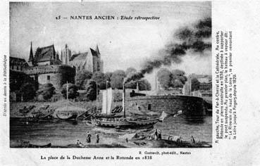 Iconographie - Etude rétrospective - La place de la Duchesse Anne et la Rotonde en 1838