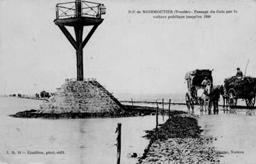 Iconographie - Passage du Gois par la voiture publique jusqu'en 1898