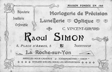 Iconographie - Raoul Simon - Horlogerie