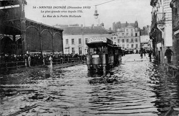 Iconographie - Nantes inondé - La rue de la Petite Hollande