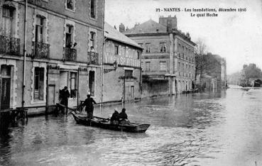 Iconographie - Les inondations, décembre 1910 - Le quai Hoche