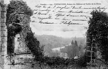 Iconographie - Ruines du château et la vallée de la Sèvre