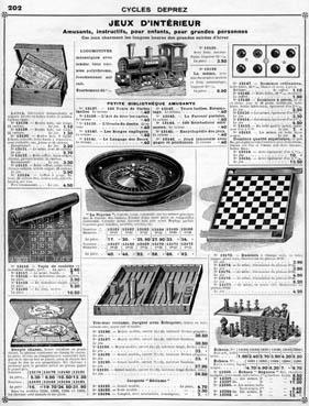 Iconographie - Page du catalogue "Cycles Deprez", les jouets