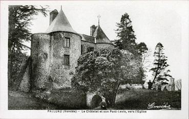 Iconographie - Le châtelet et son pont-levis, vers l'église