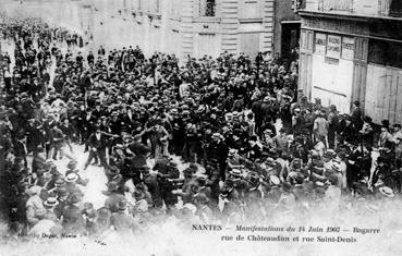 Iconographie - Manifestation du 14 juin 1903 - Bagarre rue de châteaudun et sur St. Denis