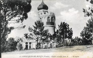 Iconographie - Chalet oriental dans la forêt de sapins