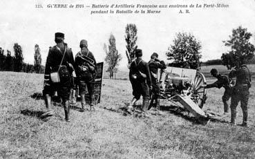 Iconographie - Guerre de 1914 - Batterie d'artilleur Français