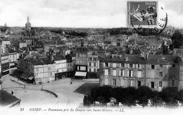 Iconographie - Panorama pris du donjon vers Saint-Hilaire