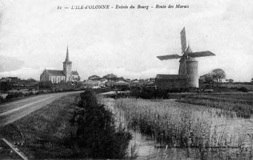 Iconographie - Entrée du bourg - Route des marais