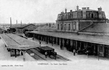 Iconographie - Lunéville - La gare - Les quais