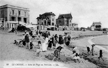 Iconographie - Scène de plage au Port-Lin