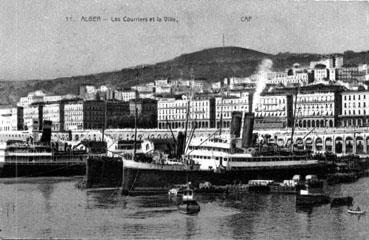 Iconographie - Alger - Les couriers et la ville
