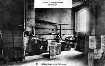 Iconographie - Epernay - Union Champenoise - Marquages de caisses