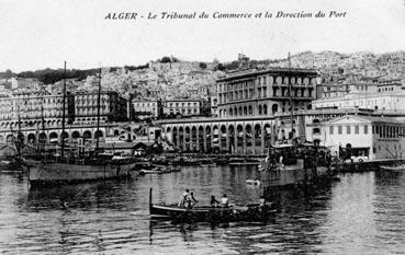 Iconographie - Alger - Le tribunal de commerce et la direction du port