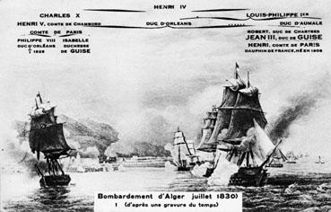 Iconographie - Alger - Bombardement d'Alger ; juillet 1830