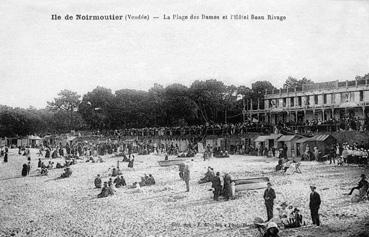 Iconographie - La plage des Dames et l'Hôtel Beau-Rivage