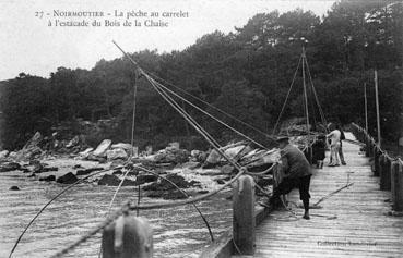 Iconographie - La pêche au carrelet à l'estacade du Bois de la Chaize